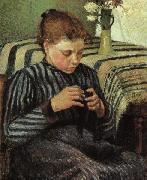 Camille Pissaro Girl Sewing china oil painting reproduction